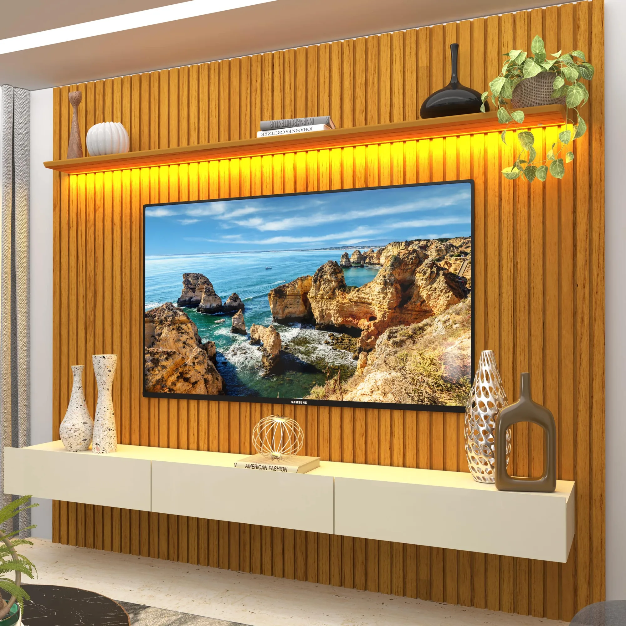 Ambiente decorado com móveis da Passi Móveis